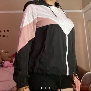 Pink, Black, and White windbreaker